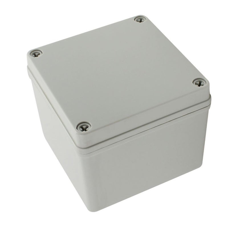 YXQ 125 x 125 x 100mm Junction Box Electrical Project Case Square IP65 Waterproof ABS DIY Power Outdoor Enclosure Gray (5 x 5 x 4 inches) - Image 1